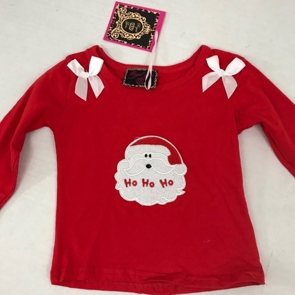 Girl’s Santa Long Sleeve T-shirt - Size S (2T)